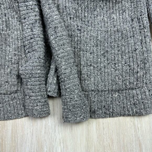 Athleta Gray Passage Wool Blend Shawl Collar Front Knit Cardigan Sweater XS - Picture 5 of 15